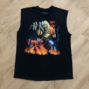 Iron Maiden 2022 Fan Club T-Shirt Men's Large L Band Sleeveless Tank Top Chopped